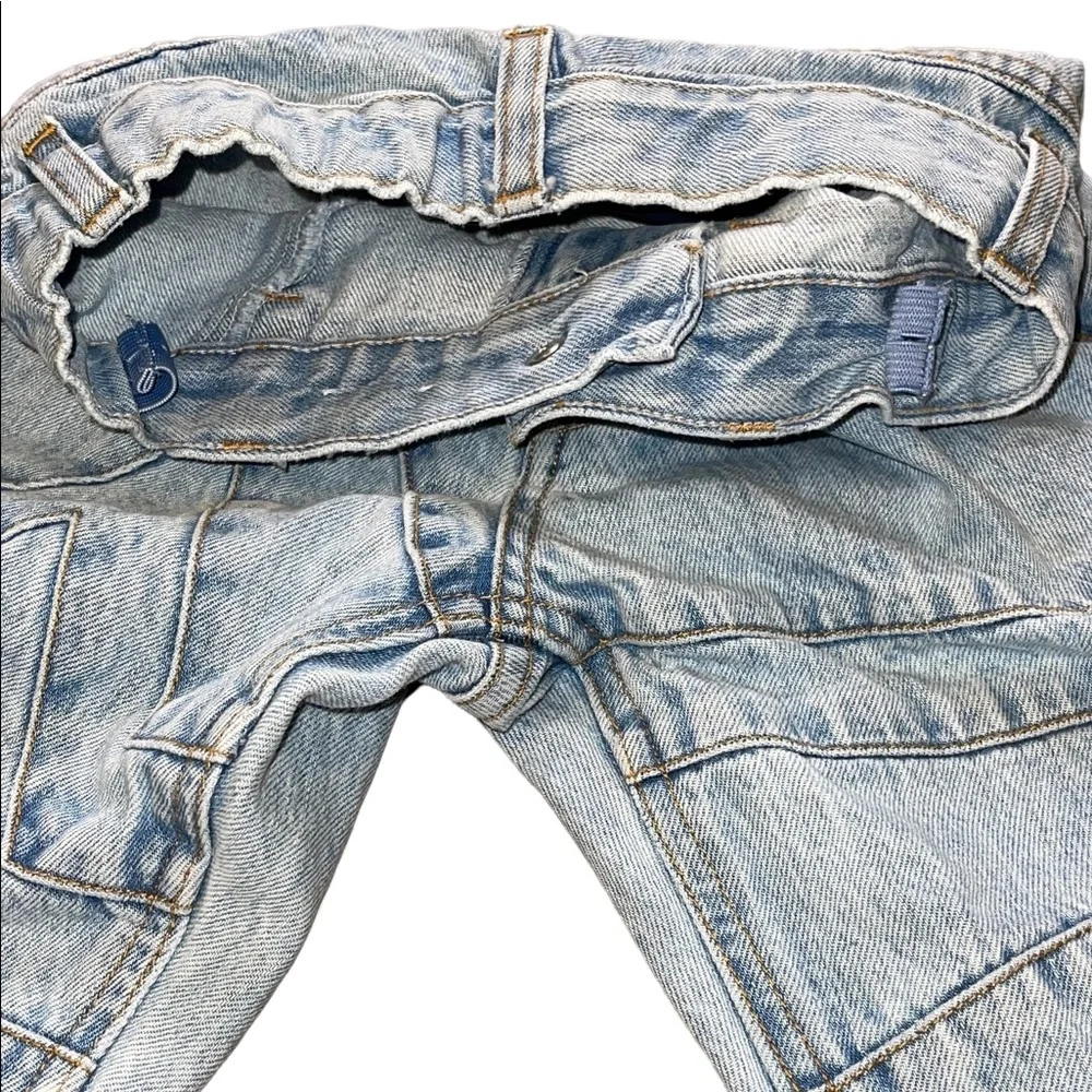 🌸vintage 70s 90s GAP Denim Jeans pants light blue adjustable‎ waist kids s…